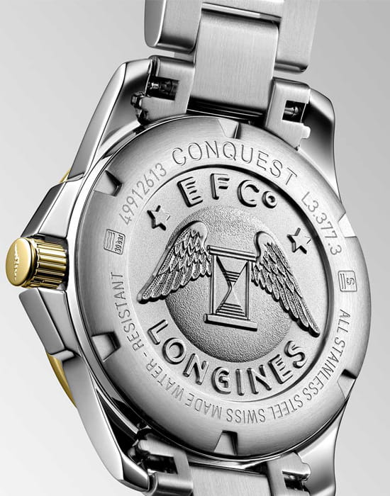 Longines Longines Conquest L3.376.3.87.7, conquest швейцария женские часы на браслете сталь c pvd покрытием боковой вид